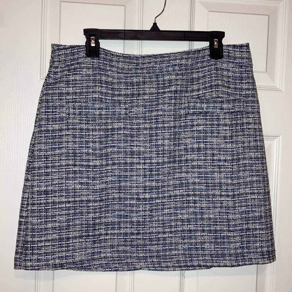 LOFT Blue, Black, and White Skirt Size 12 NWOT